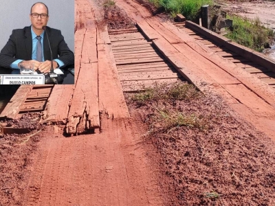 Vereador Paulo Campos pede a administração e ao Governo do Estado, que realize a construção de uma ponte na divisa do mu
