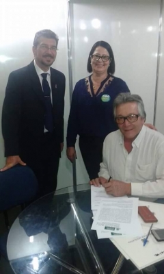 Presidente da Câmara Jose Segundo Rocha participa da solenidade de entrega de emenda parlamentar 
